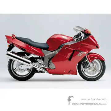 Honda CBR1100XX SUPER BLACKBIRD 2000 - Rosso - Candy Glory Red
