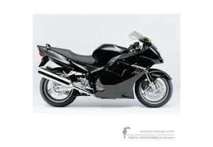 Decals for Honda CBR1100XX SUER BLACKBIRD 2001 - Black • Honda OEM Decals