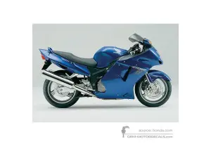 Decals for Honda CBR1100XX SUPER BLACKBIRD 2004 - Blue • Honda OEM Decals