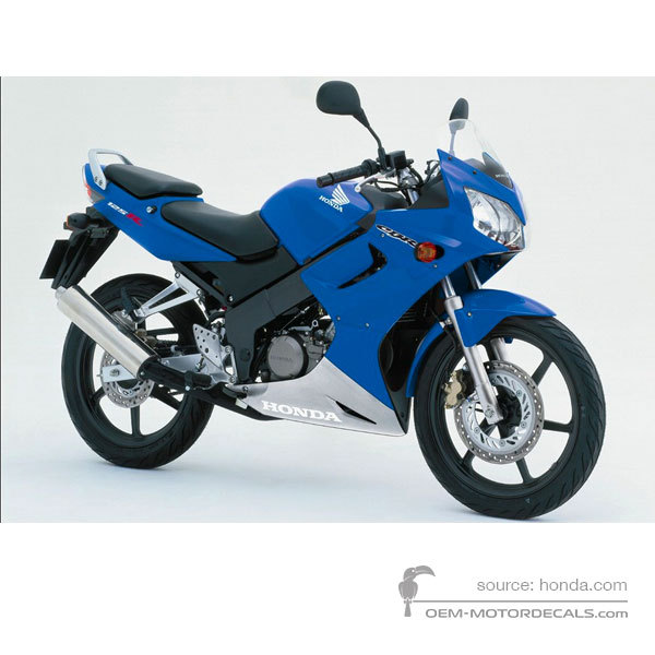 Decals for Honda CBR125R 2004 - Blue • Honda OEM Decals