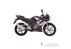 Stickers voor Honda CBR125R 2005 - Zwart • Honda OEM Stickers