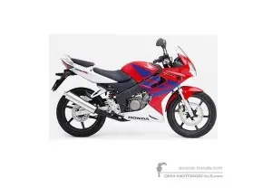 Decals for Honda CBR125R 2005 - Red • Honda OEM Decals