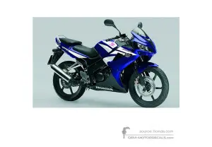 Autocollants pour Honda CBR125R 2007 - Bleu • Honda Autocollants OEM