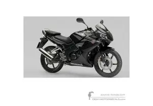 Autocollants pour Honda CBR125R 2007 - Noir • Honda Autocollants OEM