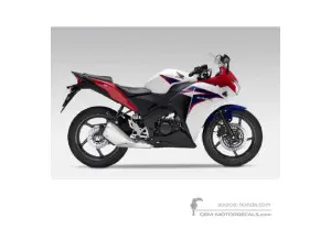 Autocollants pour Honda CBR125R 2011 - Blanc • Honda Autocollants OEM