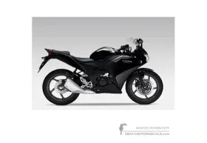 Autocollants pour Honda CBR125R 2011 - Noir • Honda Autocollants OEM