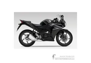 Autocollants pour Honda CBR125R 2012 - Noir • Honda Autocollants OEM