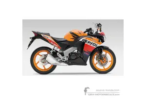 Decals for Honda CBR125R 2012 - Orange • Honda OEM Decals