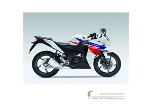 Adesivi per Honda CBR125R 2014 - Bianco • Honda Adesivi OEM