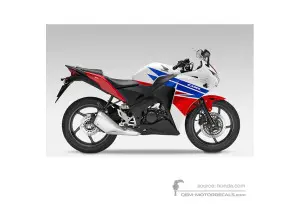 Stickers voor Honda CBR125R 2015 - Wit • Honda OEM Stickers