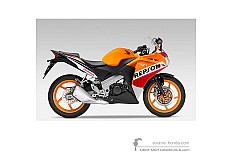 Decals for Honda CBR125R 2015 - Orange • Honda OEM Decals