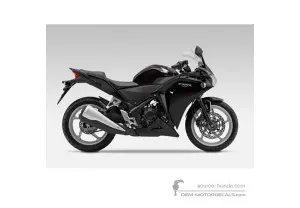 Naklejki do Honda CBR250R 2011 - Czarny • Honda Naklejki OEM