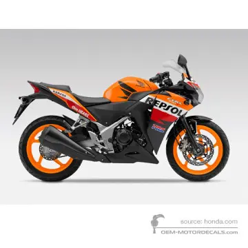 Honda CBR250R 2013 - Pomarańczowy - Nitric Orange