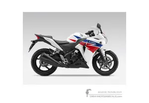 Autocollants pour Honda CBR250R 2013 - Blanc • Honda Autocollants OEM
