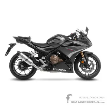 Honda CBR500R 2022 - Czarny - Mat Gunpowder Black Metallic