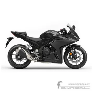 Honda CBR500R 2024 - Czarny - Mat Gunpowder Black Metallic