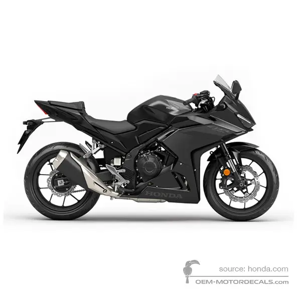Honda CBR500R 2024 - Zwart - Mat Gunpowder Black Metallic