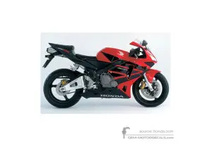 Aufkleber für Honda CBR600RR 2004 - Rot • Honda OEM-Aufkleber