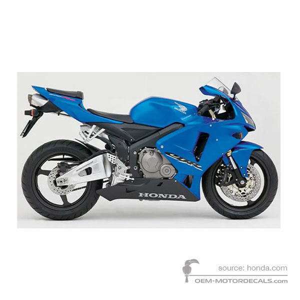 Decals for Honda CBR600RR 2005 - Blue • Honda OEM Decals