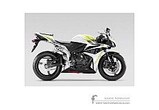 Autocollants pour Honda CBR600RR 2008 - Blanc Hannspree • Honda Autocollants OEM