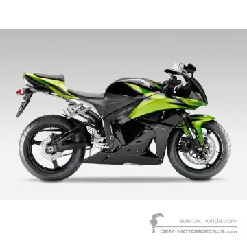 Honda CBR600RR 2009 - Czarno Zielony - Graphite Black