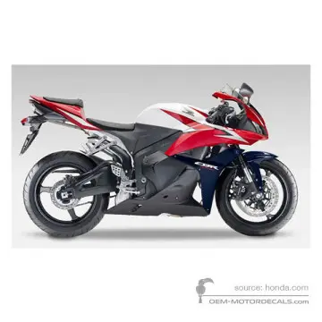 Honda CBR600RR 2009 - Biały - Pearl Sunbeam White (Tricolore)