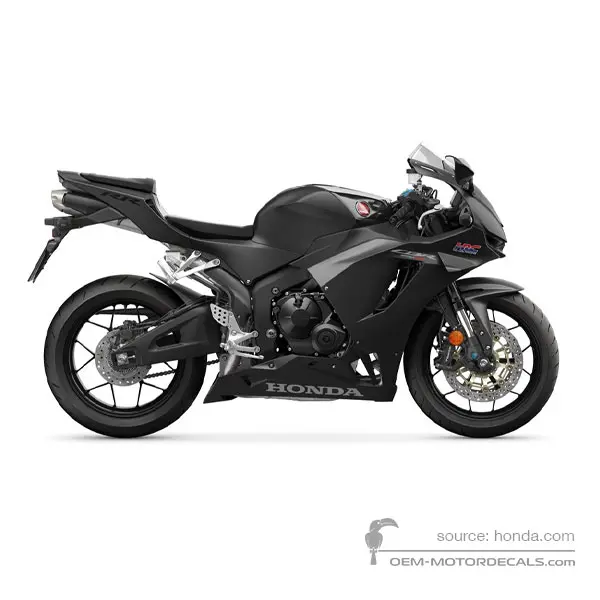 Honda CBR600RR 2025 - Czarny - Mat Ballistic Black Metallic