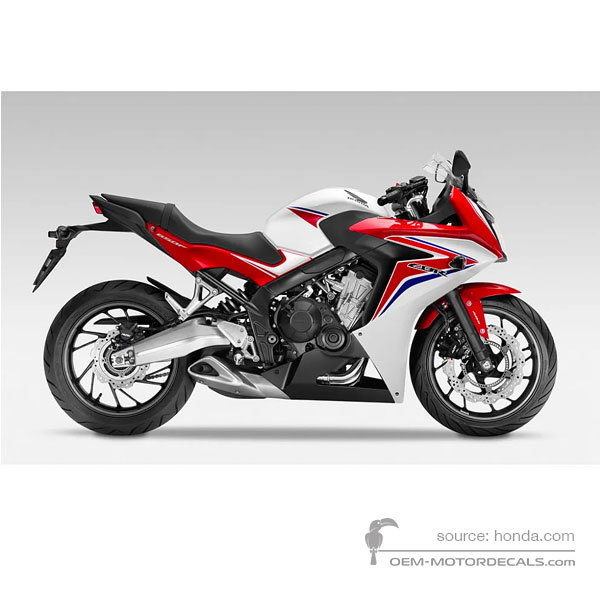 OEM Decals Honda CBR650F 2015 White Original Stickers