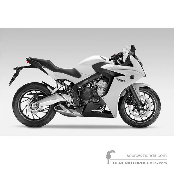 Stickers voor Honda CBR650R 2015 - Wit • Honda OEM Stickers
