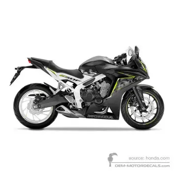 Honda CBR650F 2016 - Negro - Mat Gunpowder Black Metallic / Blanc Pearl Horizon