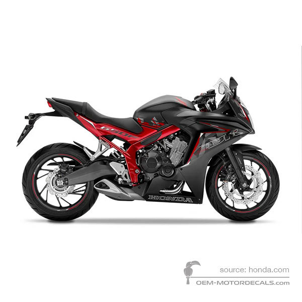 Autocollants pour pour Honda CBR650F 2016 - Noir • Honda Autocollants OEM