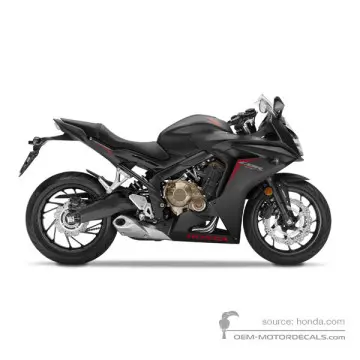 Honda CBR650F 2017 - Czarny - Mat Gunpowder Black Metallic