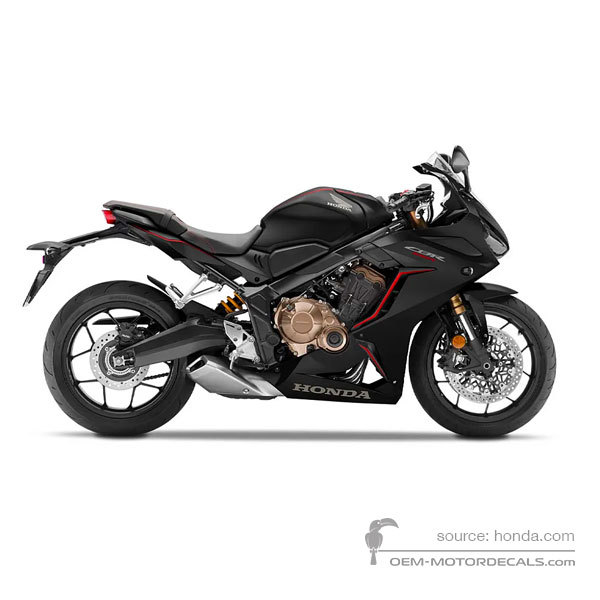 Aufkleber für Honda CBR650R 2019 - Schwarz • Honda OEM-Aufkleber