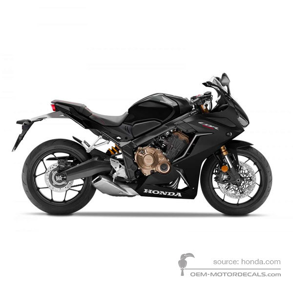 Aufkleber für Honda CBR650R 2021 - Schwarz • Honda OEM-Aufkleber