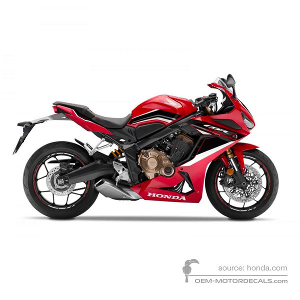 Adesivi per Honda CBR650R 2021 - Rosso • Honda Adesivi OEM