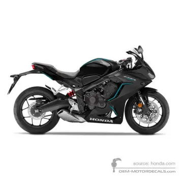Honda CBR650R 2023 - Czarny - Mat Gunpower Black Metallic