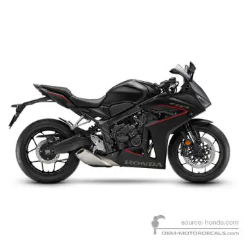 Honda CBR650R 2024 - Czarny - Matte Gunpowder Black Metallic