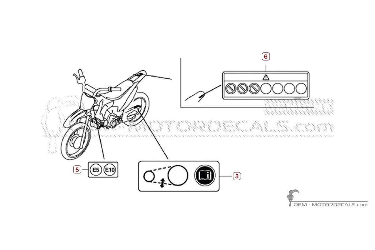 Autocollants pour Étiquettes d'avertissement • Honda Autocollants OEM