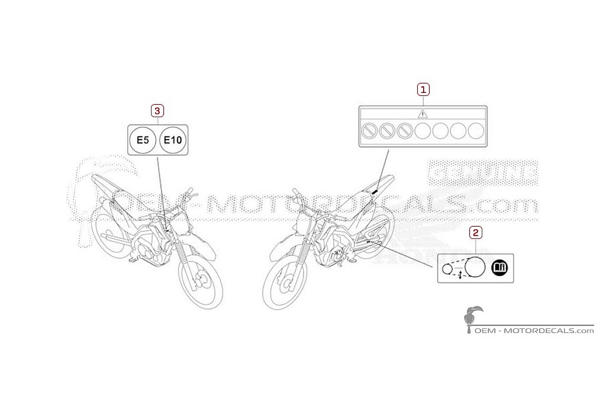 Decals for Caution labels • Honda OEM Decals