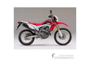 Stickers voor Honda CRF250L 2013 - Rood • Honda OEM Stickers
