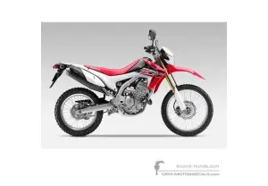 Stickers voor Honda CRF250L 2015 - Rood • Honda OEM Stickers