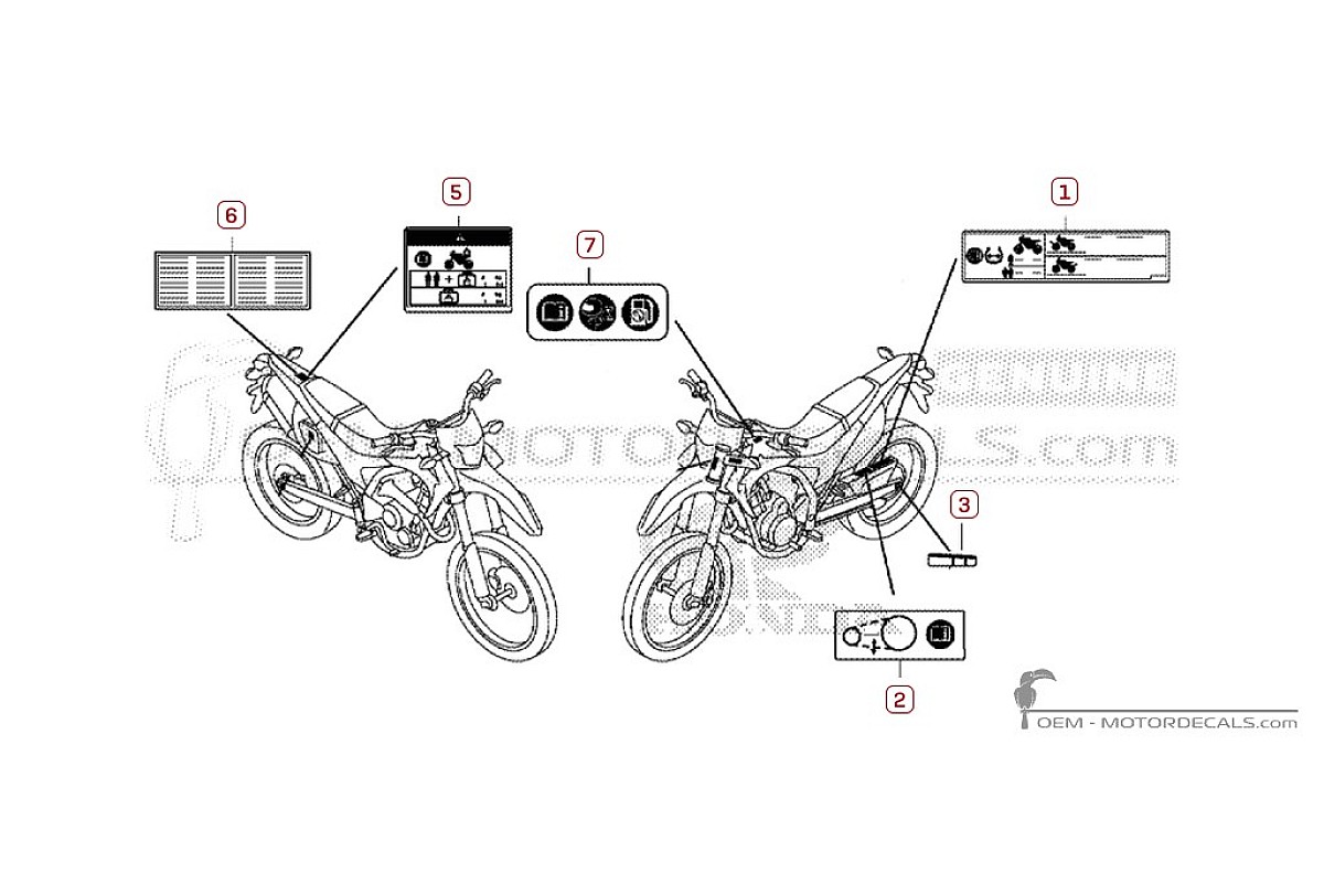 Autocollants pour Étiquettes d'avertissement • Honda Autocollants OEM