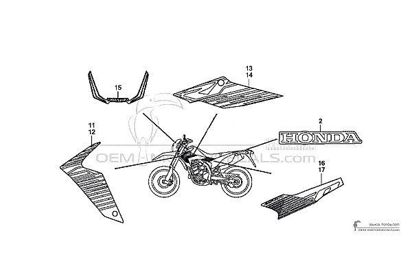 Honda CRF250M 2015 - Czerwony