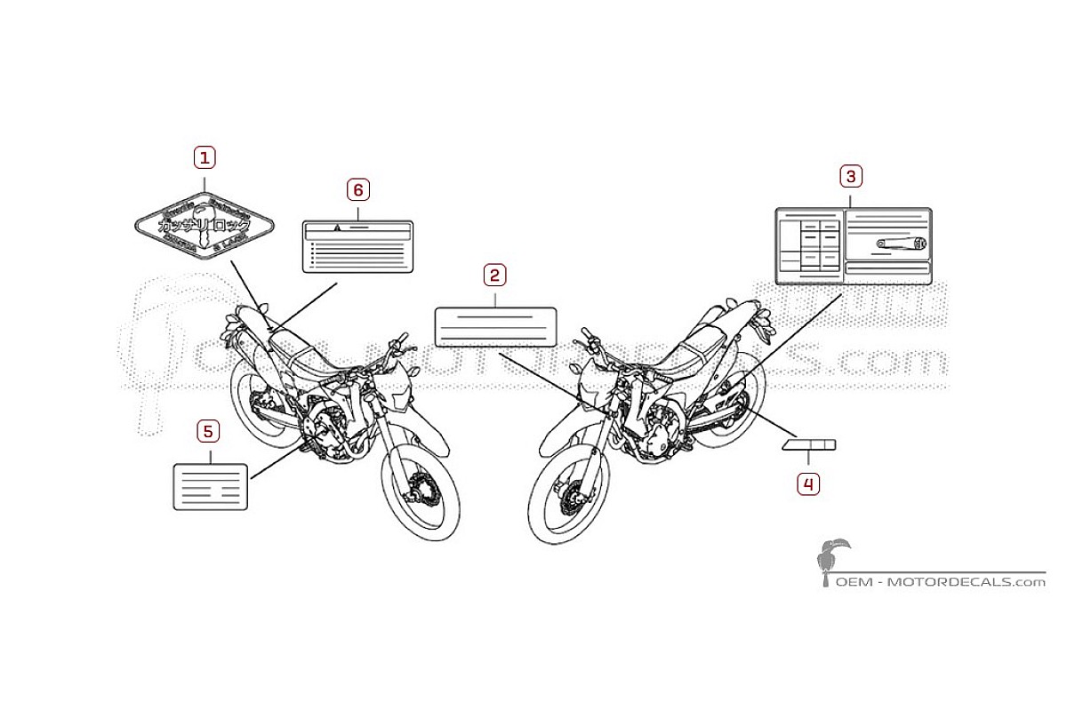 Pegatinas para Etiquetas de precaución • Honda Pegatinas OEM