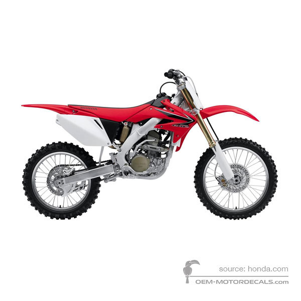 Decals for Honda CRF250R 2008 - Red • Honda OEM Decals