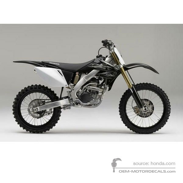 Adesivi per Honda CRF250R 2009 - Nero • Honda Adesivi OEM