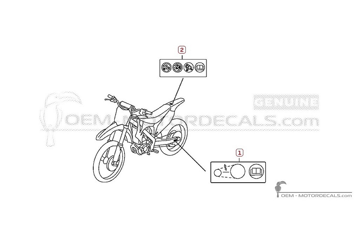 Naklejki do Naklejki ostrzegawcze • Honda Naklejki OEM