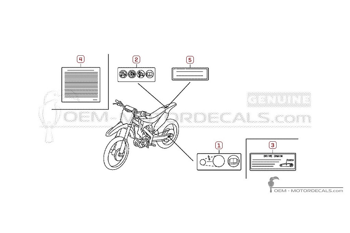 Pegatinas para Etiquetas de precaución • Honda Pegatinas OEM