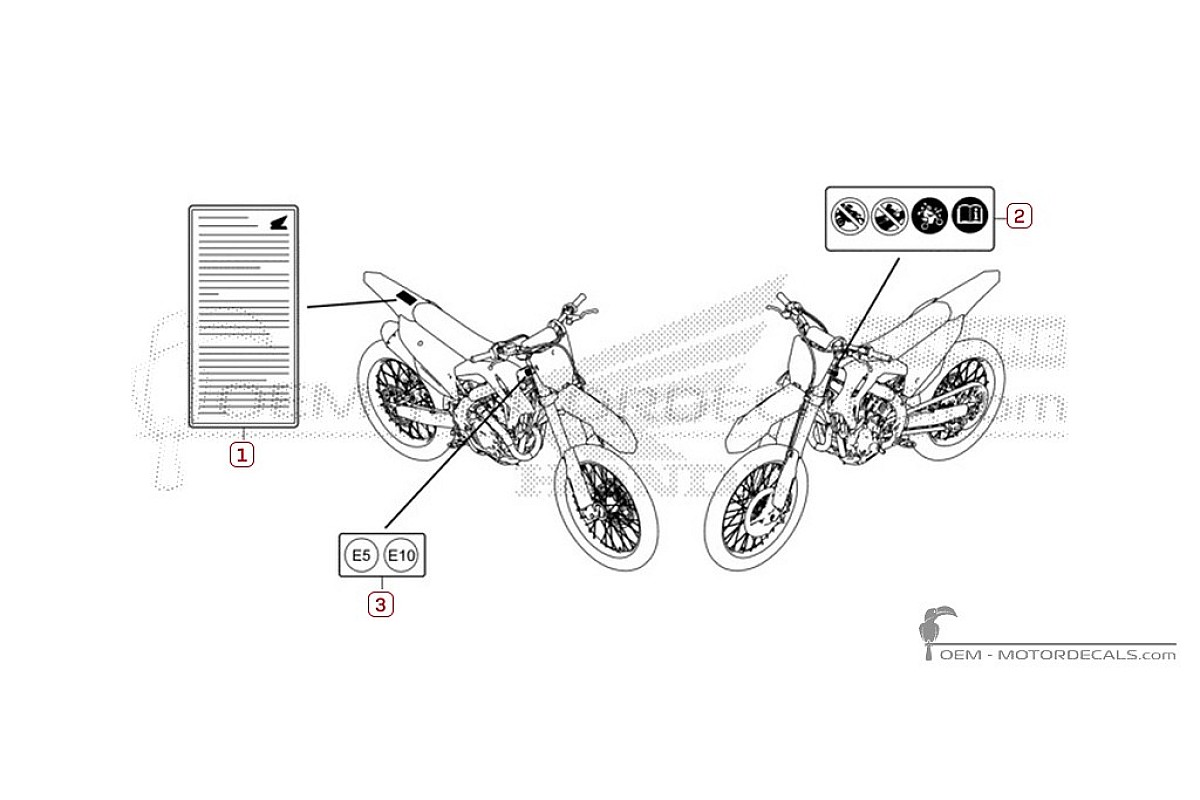 Naklejki do Naklejki ostrzegawcze • Honda Naklejki OEM