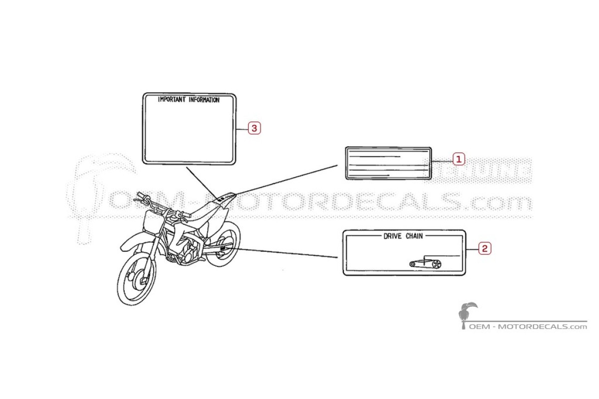 Aufkleber für Warnhinweise • Honda OEM-Aufkleber
